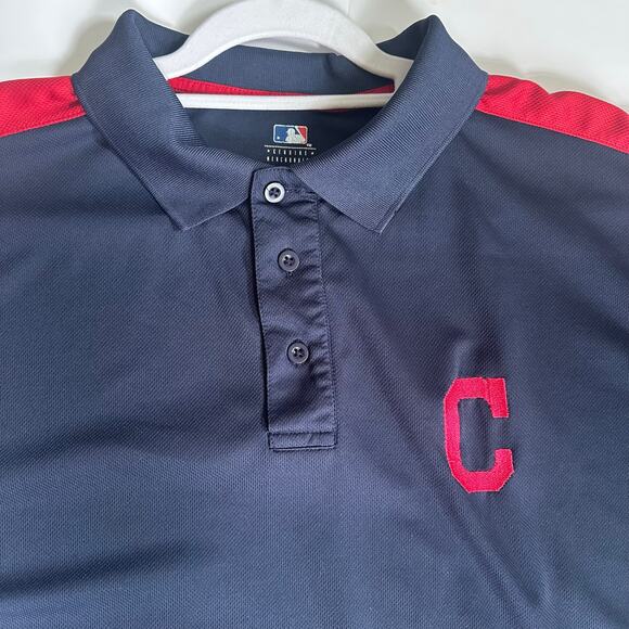 Cleveland Guardians Polo Shirt Mens Size Large Tall Navy Embroidered Logo MLB - Picture 5 of 7